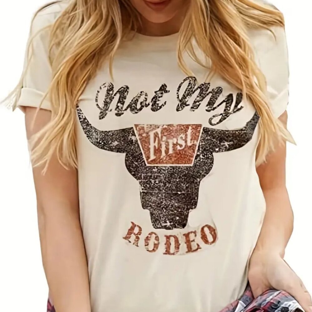 Apricot / XL(12) Short Sleeve T-Shirt. Women's Clothing